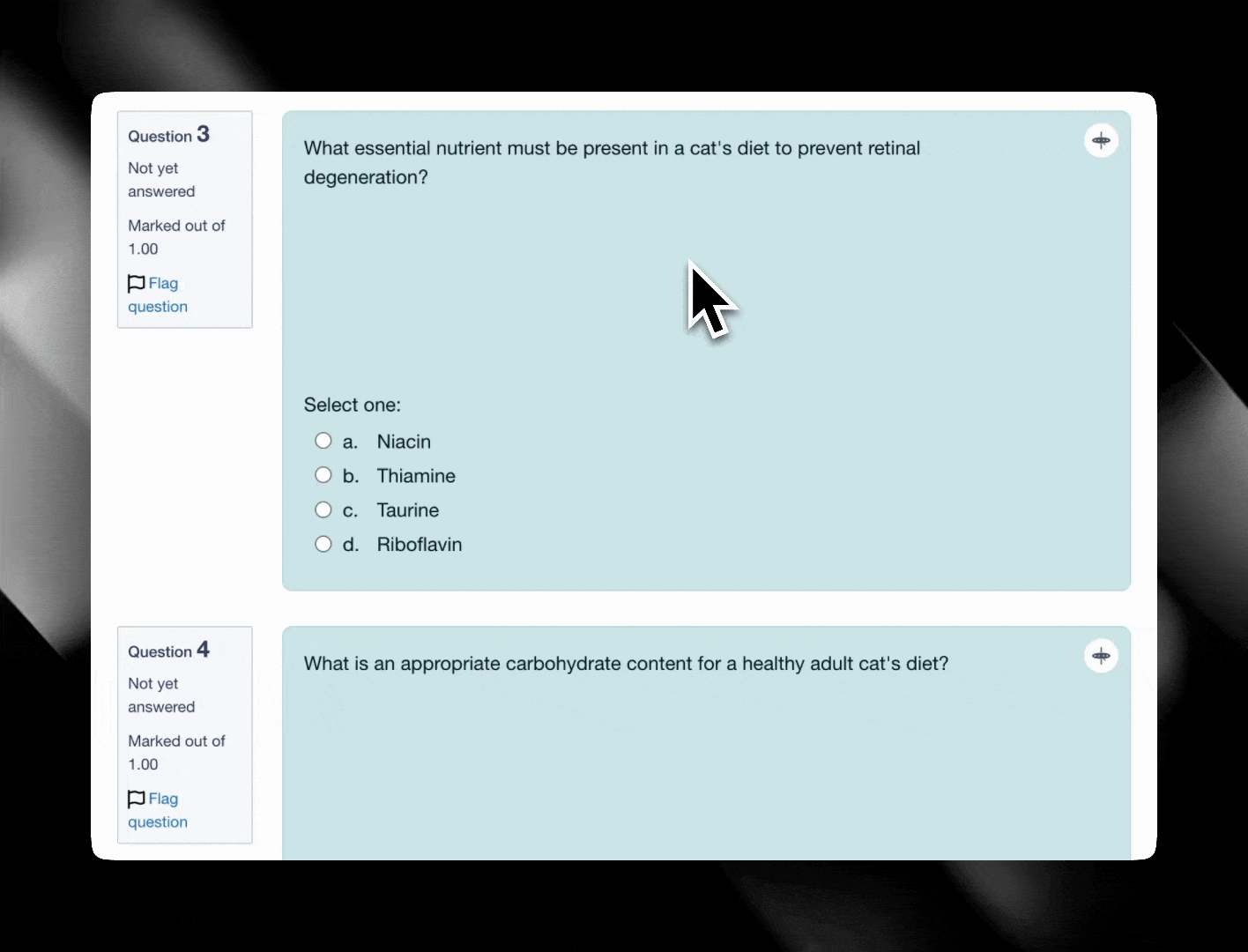 Quanta single-answer question demo